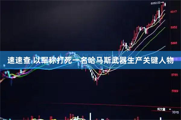 速速查 以军称打死一名哈马斯武器生产关键人物