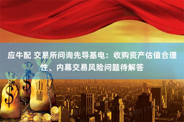 应牛配 交易所问询先导基电:收购资产估值合理性、内幕交易风险问题待解答