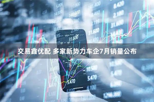 交易鑫优配 多家新势力车企7月销量公布